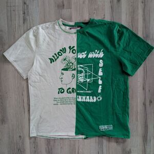 CHNGE Green and Cream Change Growth Short Sleeve T-shirt, 2XL (A8)